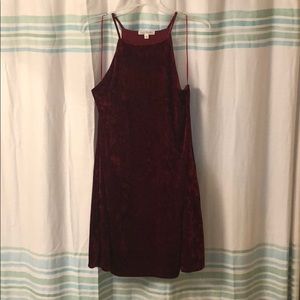 Crushed velvet holiday dress